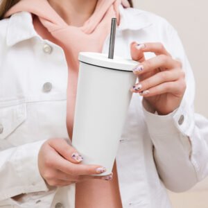 Home insulated tumbler with a straw